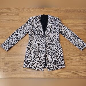 FloryDay Women's Leopard Print Women's Blazer‎ Size M
